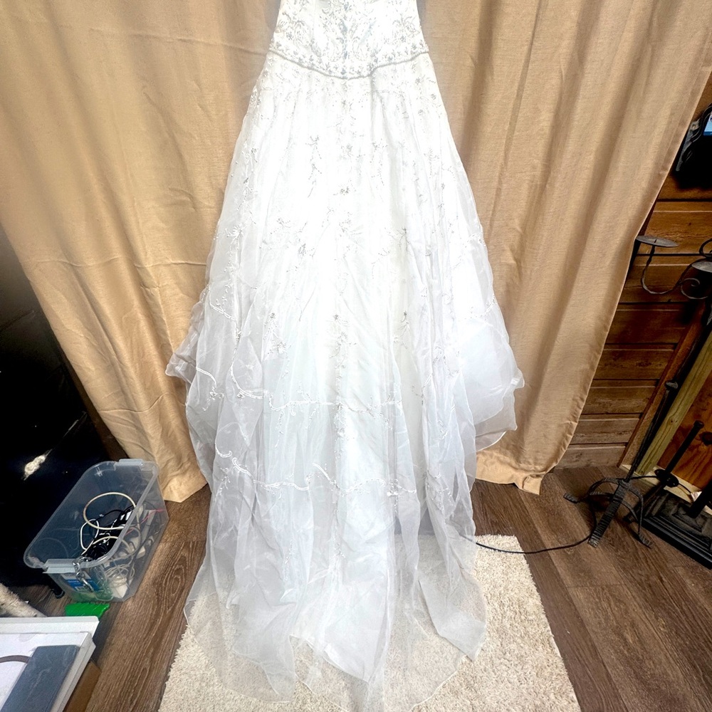 White wedding dress size 2
